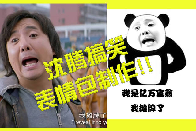沈腾表情包制作:我是亿万富翁,我摊牌了!快拿去装