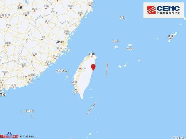 台湾花莲县海域发生4.9级地震 震源深度10千米
