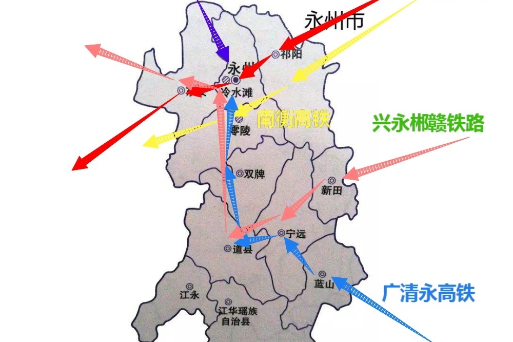 未来湖南永州5条高铁:祁阳,东安最受益,宁远,道县也将