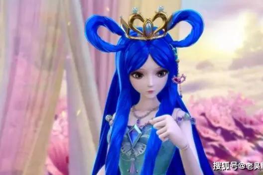 当叶罗丽仙子染成蓝色头发,罗丽美丽动人,白光莹辣眼睛图片