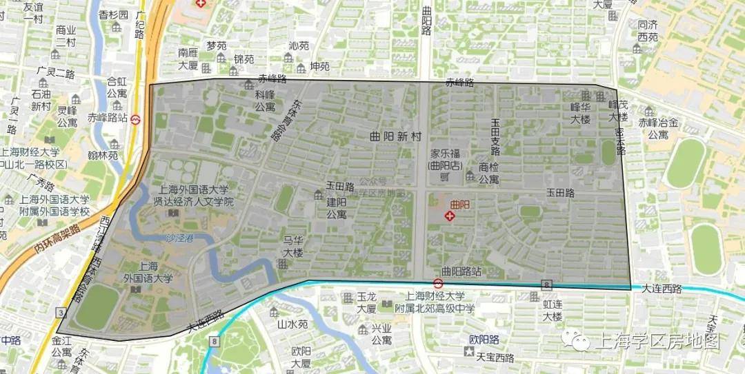 2020年最新上海虹口区学区房地图小学