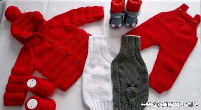 『坎肩』手巧的家长可以模仿「针织作品」100款儿童的开衫和小坎肩等