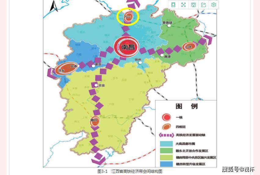 在去年发布的《江西省高铁经济带发展规划(2019-2025年)》中,九江也被