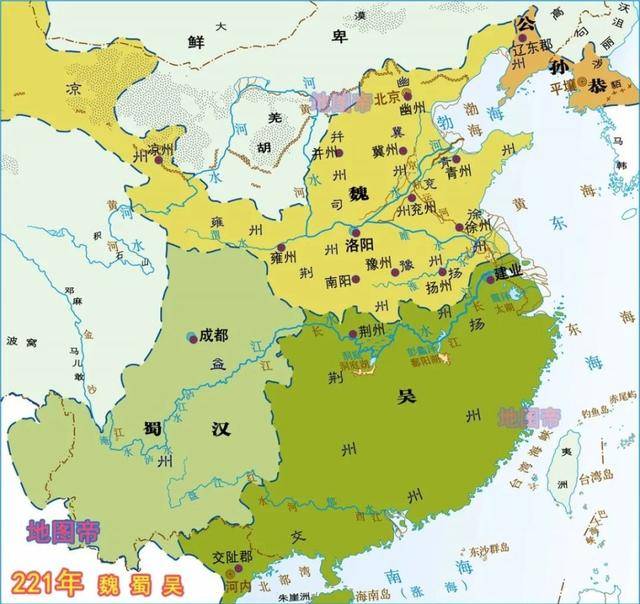 地图上的三国一口气看完15幅地图