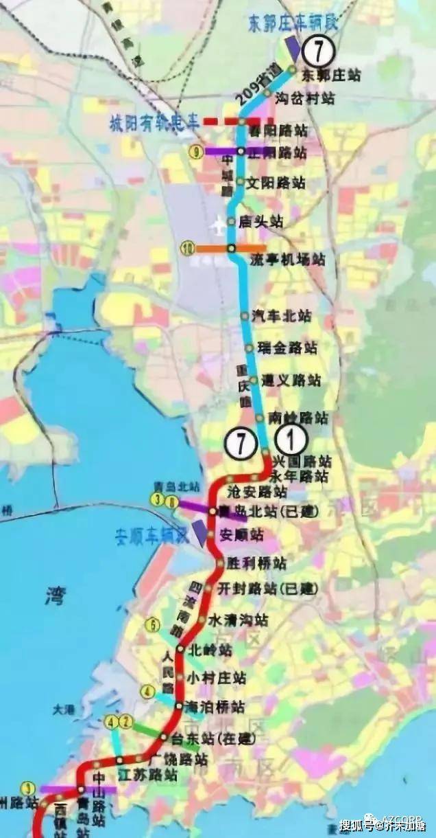 地铁7号线和1号线衔接,一期工程自兴国路至东郭庄站,线路长17.