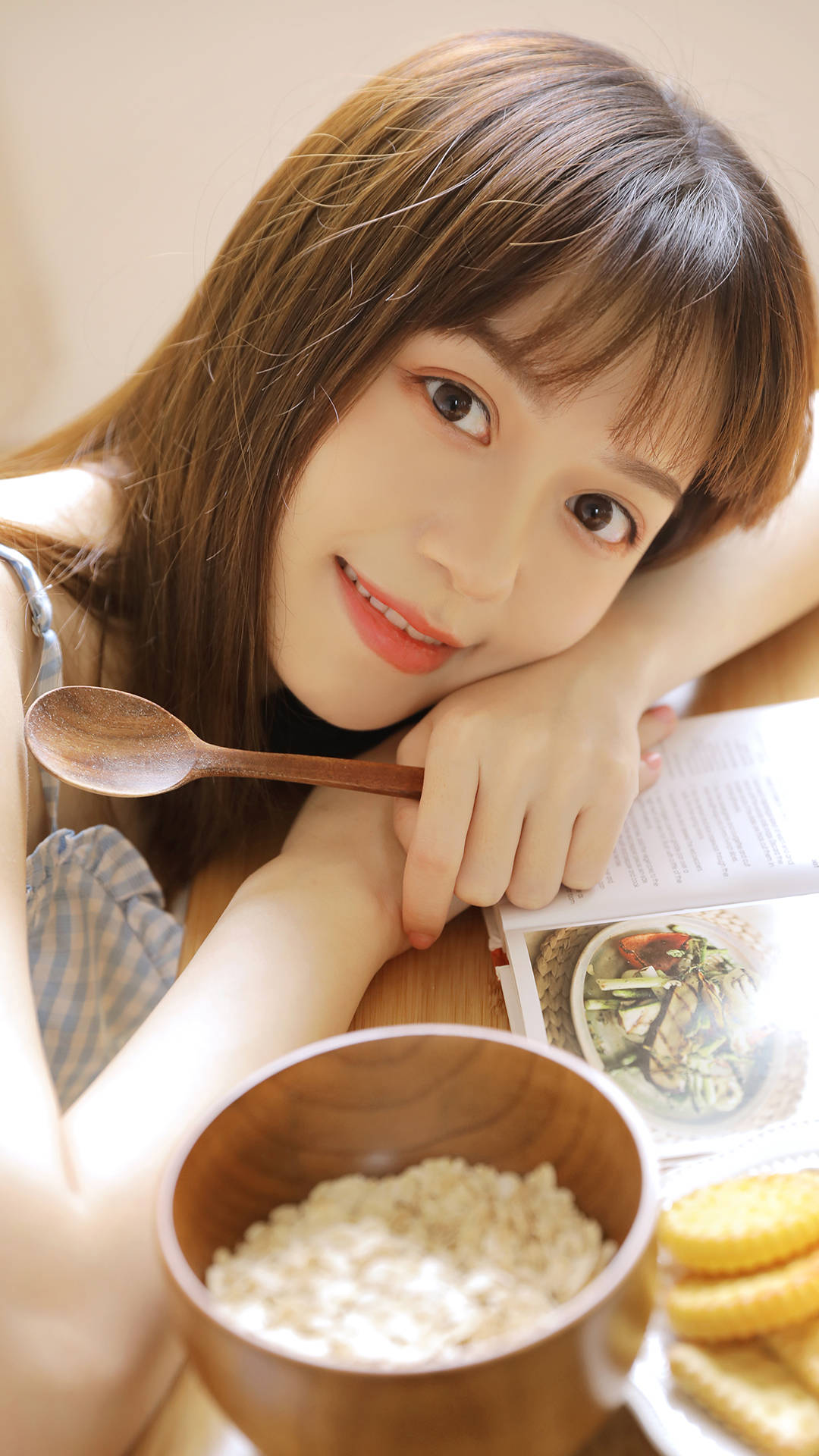 日系小清新美女手机壁纸_素材