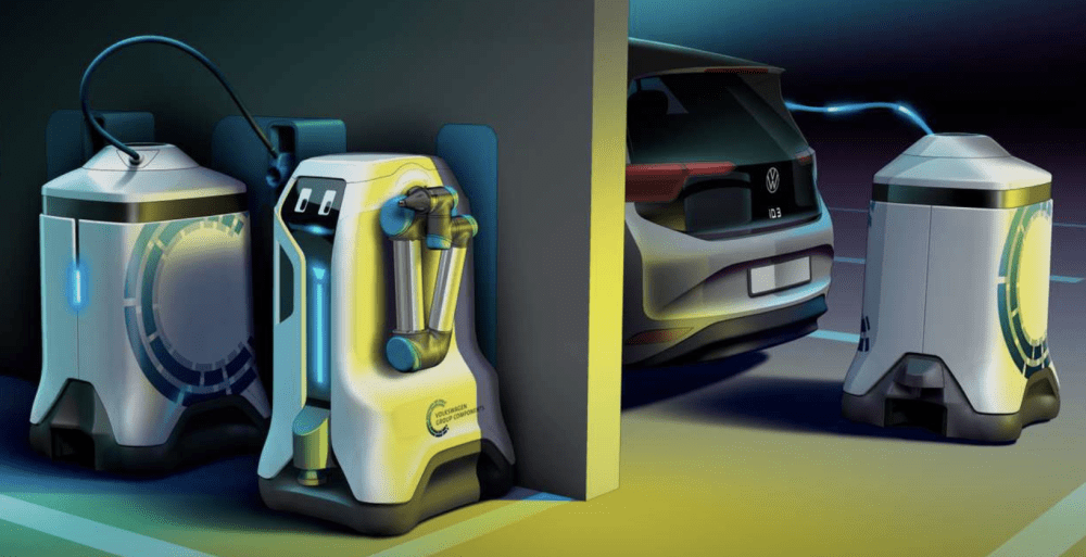 苏州国际车展:大众发明一款移动充电机器人
