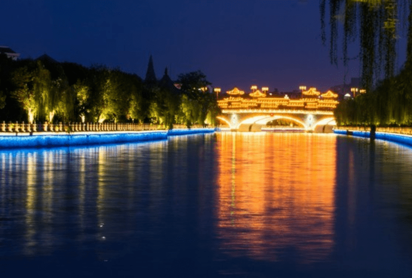最长人工河,最古大运河_夜景