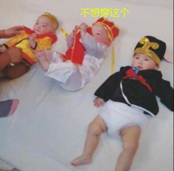 师徒|宝宝超级配合，有没有被“萌”到？三胞胎拍照扮演“唐僧师徒”