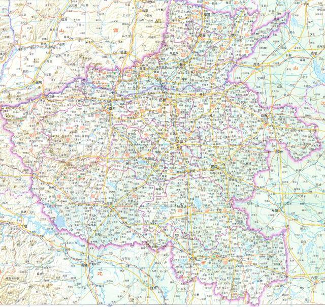 2008年的河南省地图清明如果有人对比河南省今天和明清时的地图,会