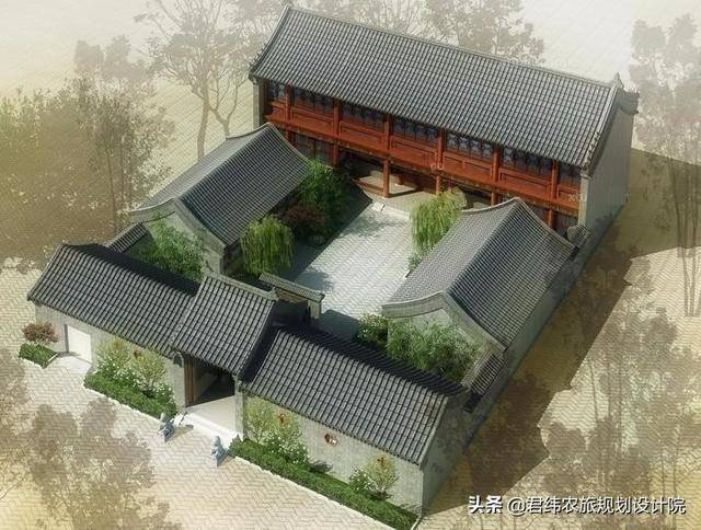 中国古代建筑,经典四合院古建规划设计图