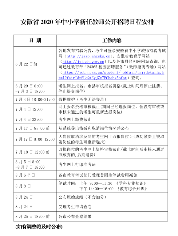 安徽2020教师招聘考_安徽中小学教师招聘网:安徽省2020年特岗教师招聘公