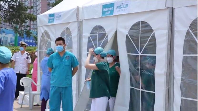 不让医护人员高温下核酸检测！首批海信新风空调已经安装到位-家电圈官网