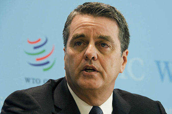 WTO:2020年二季度全球贸易预计同比下降约18.5%