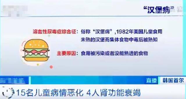 食物|疑似溶血性尿毒综合征韩国一幼儿园111人集体食物中毒