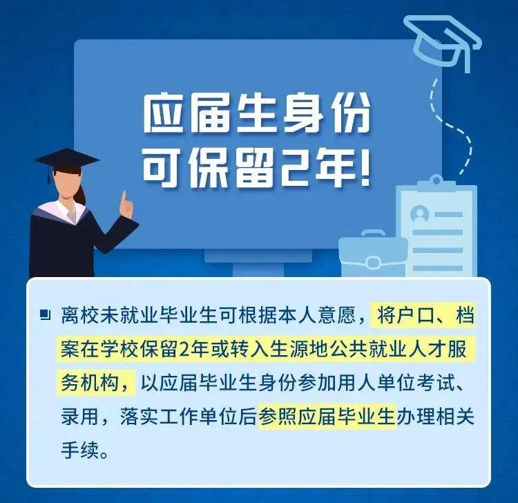应届生身份可保留两年!