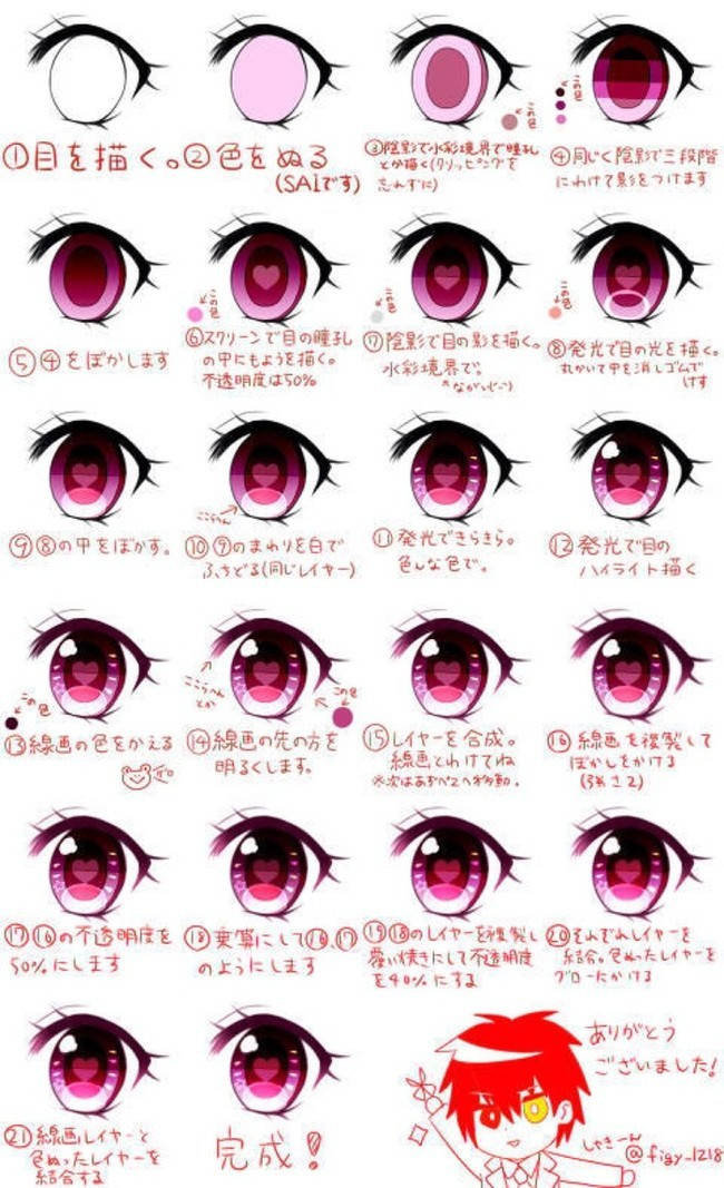 如何画二次元人物眼睛?