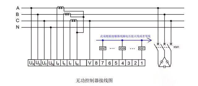 无功补偿接线图如下所示