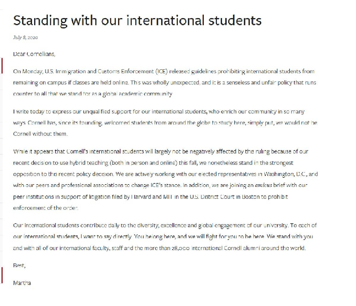 抗议|美国众高校“起诉”移民执法局：新发签证令48小时后，学校怒了