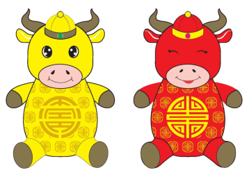 科思丽芬2021年生肖吉祥物新春福寿牛