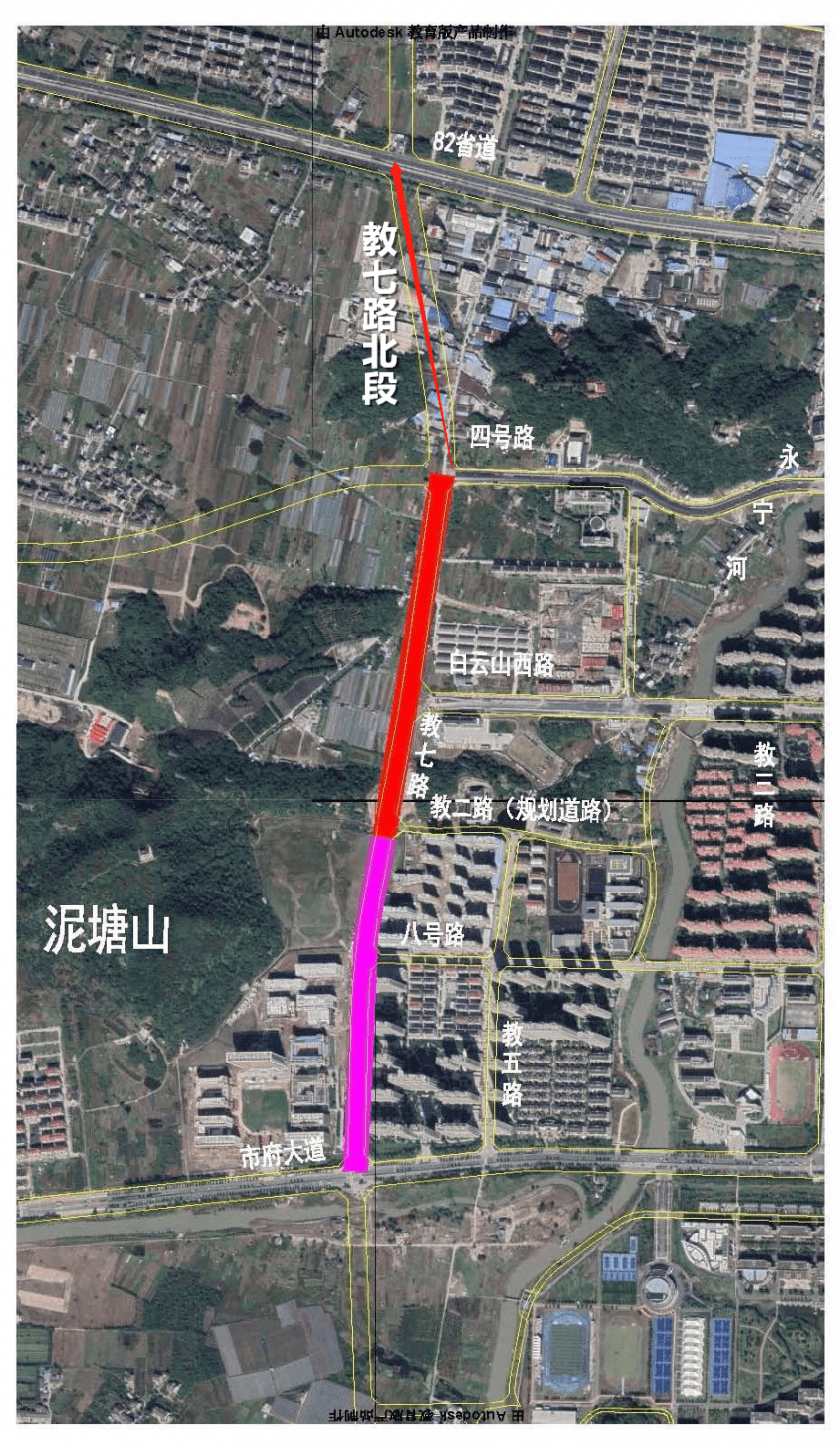 为市府大道减压椒江教七路北段进入关键节点