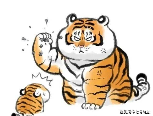 原创他把老虎画成了"肉球",引45万粉丝围观,网友:这明明是橘猫