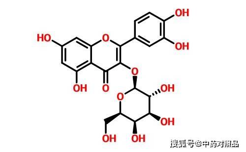 金丝桃苷,cas:482-36-0结构式及使用说明书详情