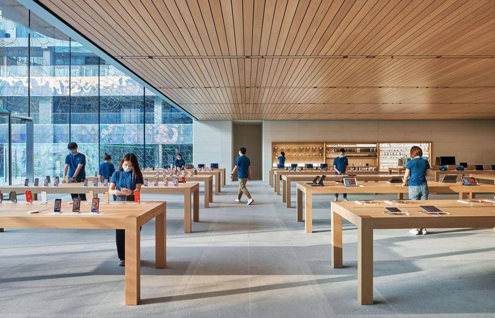 焕然一新!apple store三里屯今日全新开幕:面积加倍