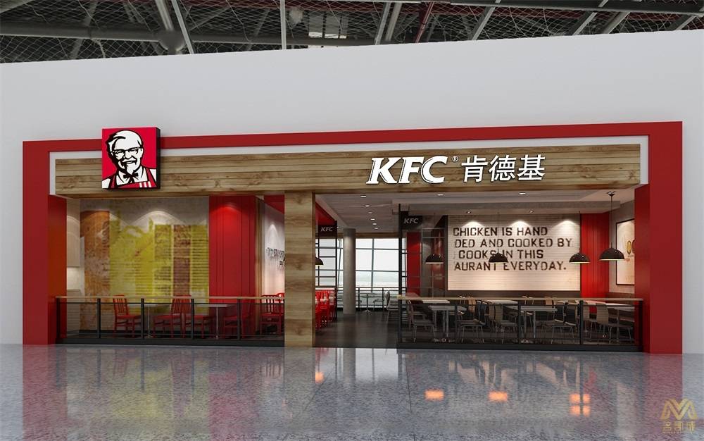 kfc肯德基炸鸡汉堡小吃店#餐厅设计#汉堡店设计