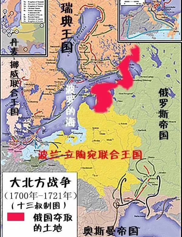 原创近代战争6大北方战争俄罗斯帝国的崛起之战瑞典惨成垫脚石