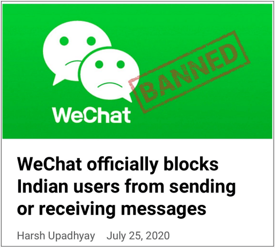 Lite|突发！微信正式在印度停止服务了！中国延长对印度货物清关检查！