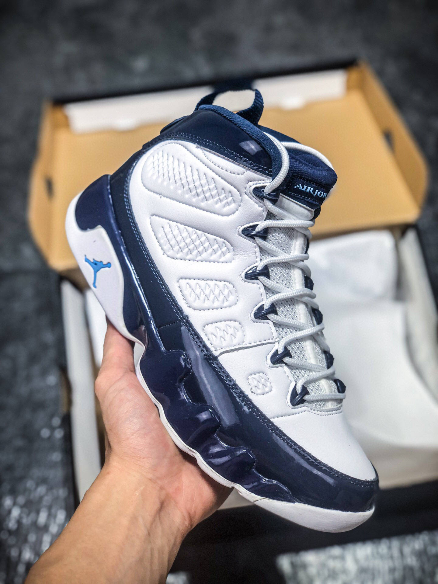 乔丹纯原 air jordan aj9 unc 午夜深蓝白全明星302370-145篮球鞋