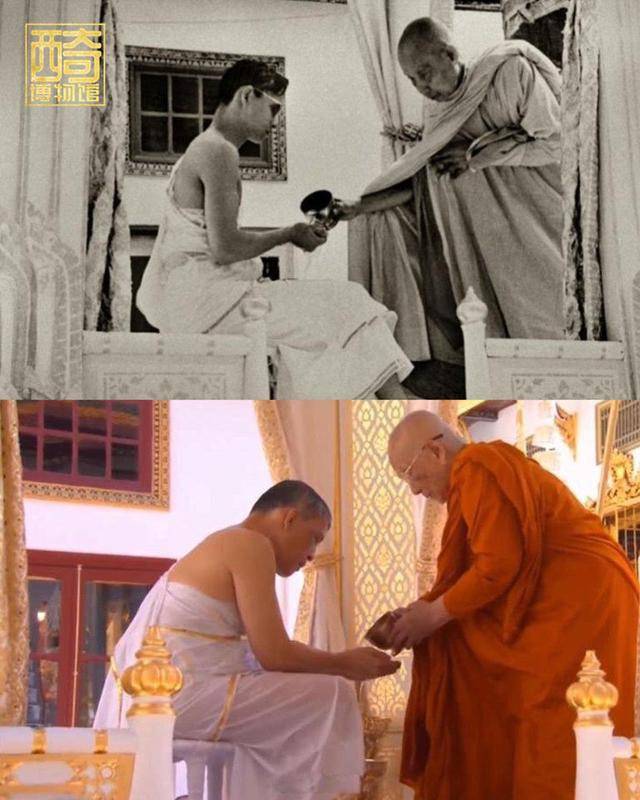 原创68岁泰国国王玛哈与93岁僧王,谁的地位更高?见面应该谁行礼?