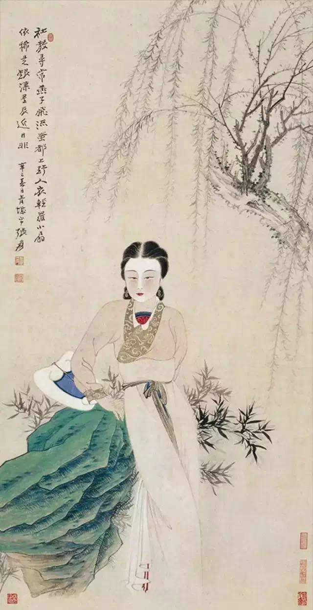 张大千 仕女 中堂画 70×173cm 张大千 仕女 中堂画 70×173cm 张大千 仕女 中堂画 70×173cm 画坛巨匠