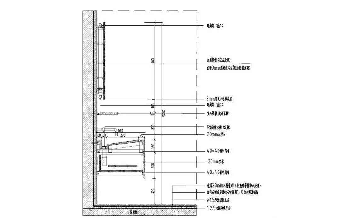 大理石洗手台3种节点图及案例欣赏