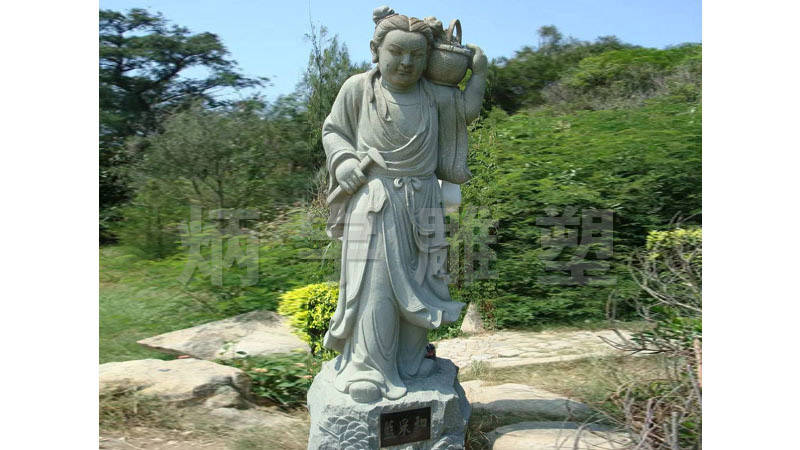 蓝采和雕塑,古代八仙雕塑,园林景观雕塑