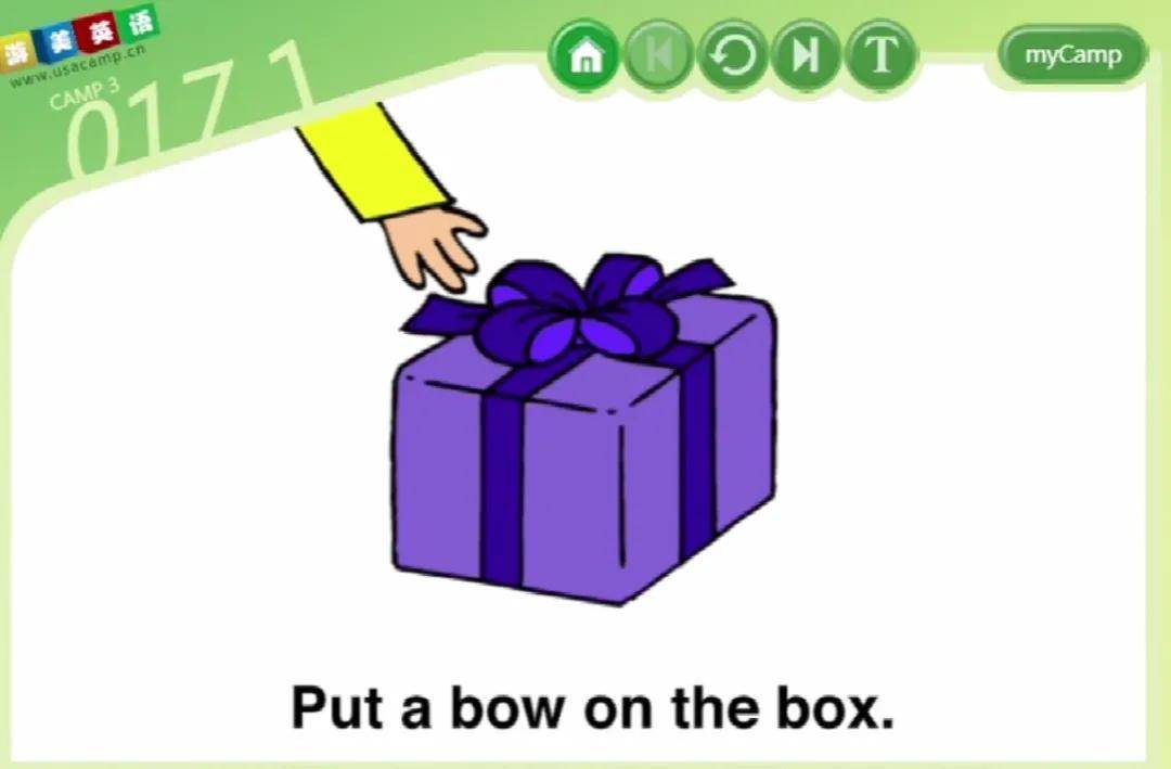 put   bow on the box.