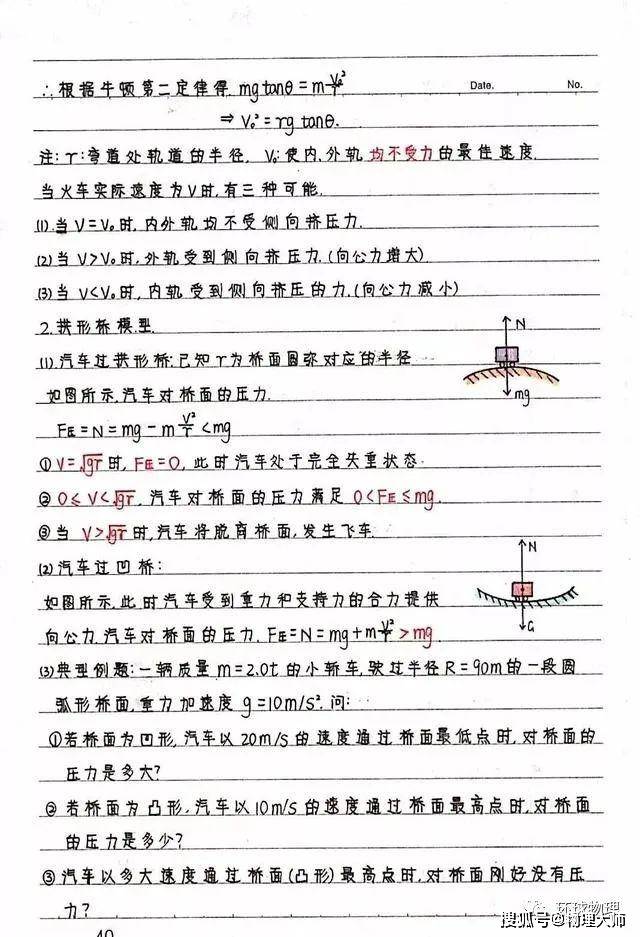 笔记|新高中生暑假预习看过来！高中物理：《必修1-2》学霸笔记