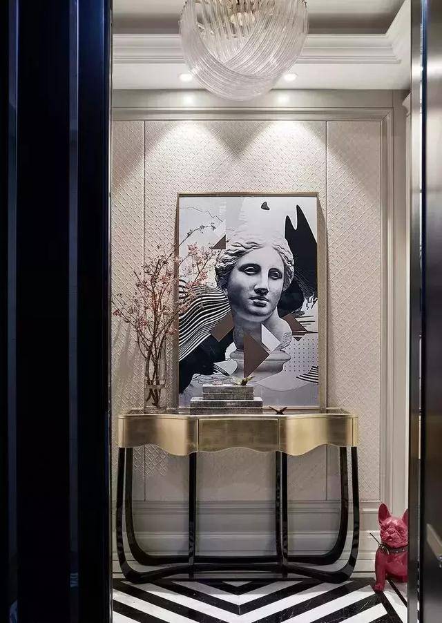 纹理|玄关瓷砖居然可以这样铺，邻居分分钟挤破门！