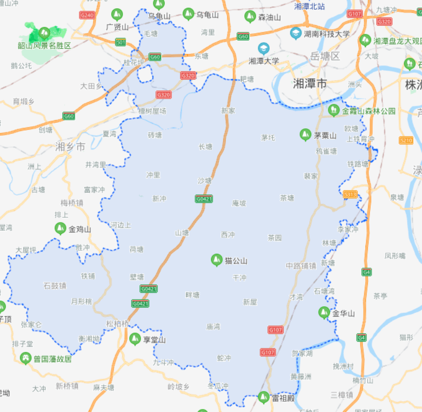 原创湖南省湘潭市有一个县县城建在湘江边和市区隔江相望