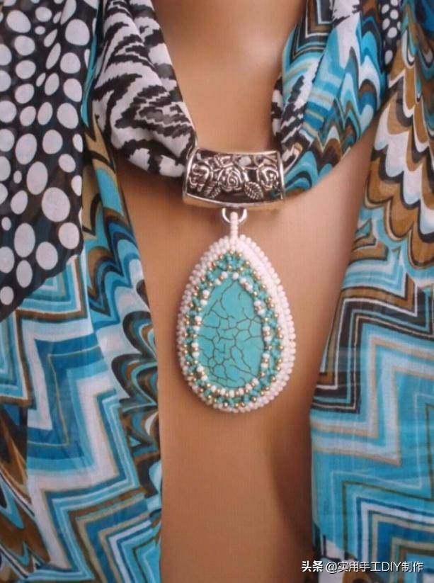围巾|「串珠作品」35款时尚的珠宝围巾项链，你也能拥有