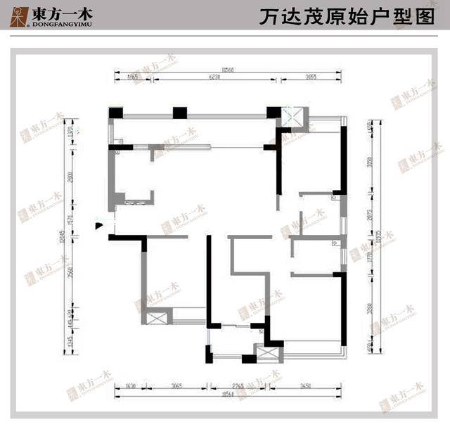 东方一木装饰┃南京万达茂御湖仕家140㎡户型图┃现代