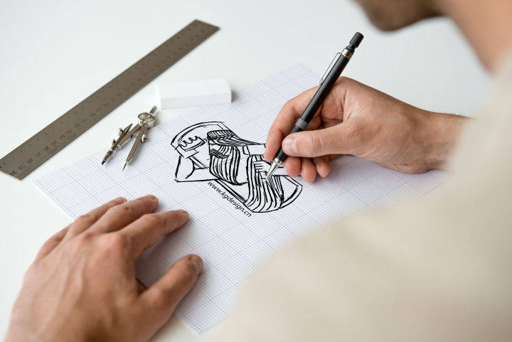 得文|得文宝石Logo设计——辅助线在轮廓抽象化上的应用