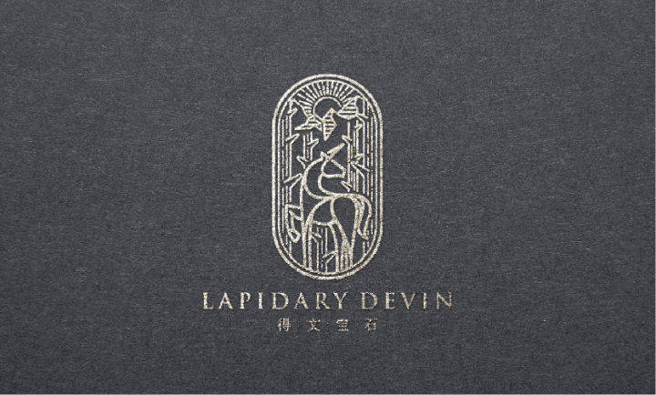 得文|得文宝石Logo设计——辅助线在轮廓抽象化上的应用