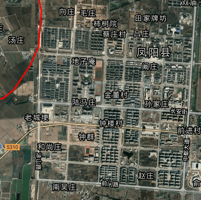 (凤阳县城区卫星图)