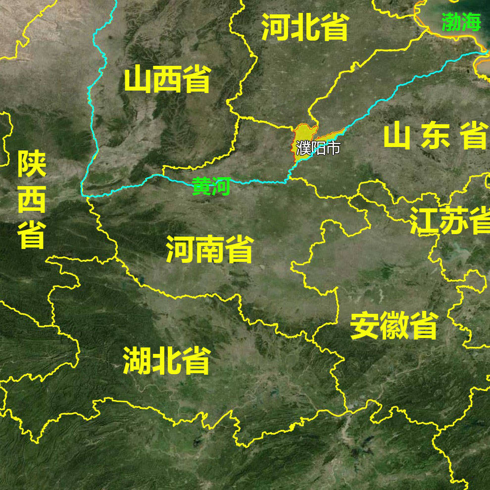 原创8张地形图,快速了解河南省濮阳各市辖区县