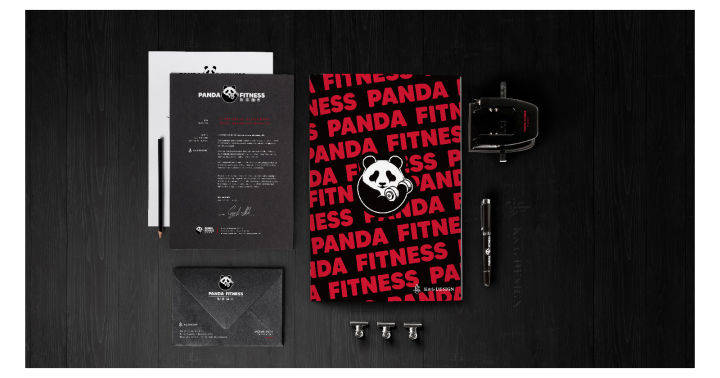 Logo|健身房Logo设计——熊猫健身