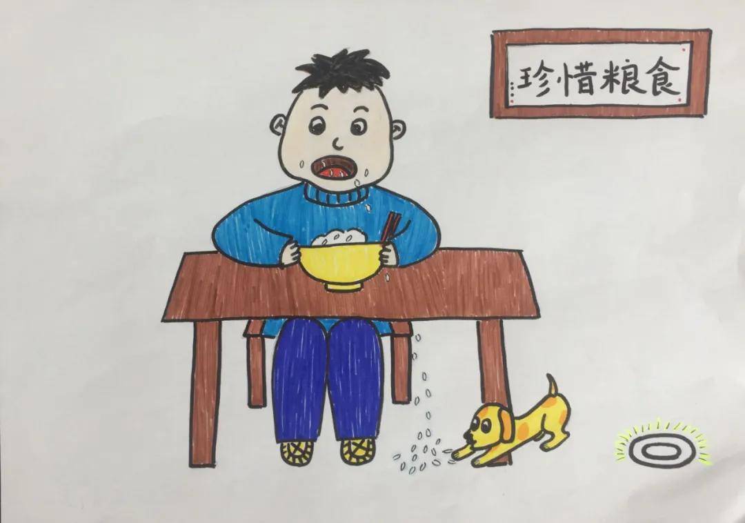 黄珏学校漫画"新食尚":厉行节约,拒绝浪费