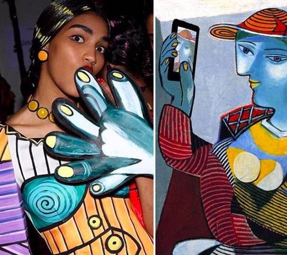 春夏|吉吉哈迪德米兰时尚周再次披婚纱，坏小孩设计师这次搬来了毕加索