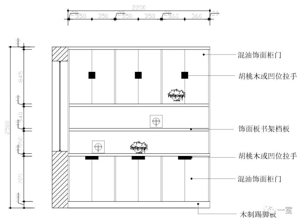 家装柜体立面cad图集 资料展示 展示一:书柜小品图 ▲以上仅为部分